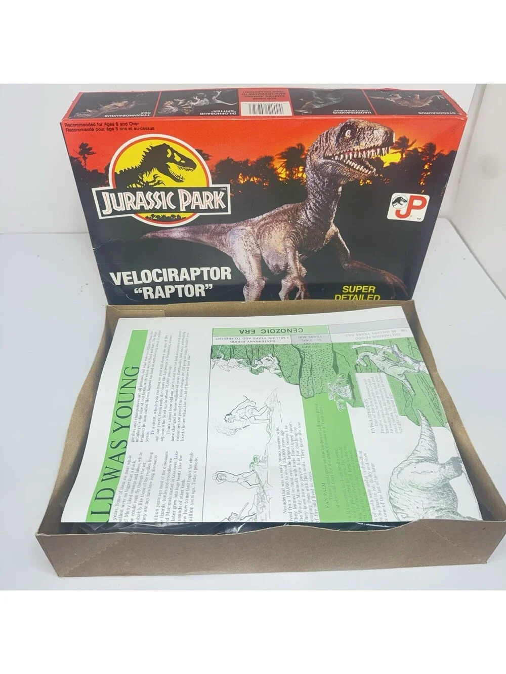 LINDBERG Jurassic Park Velociraptor RAPTOR Model Kit #70272 Open Box Complete JP